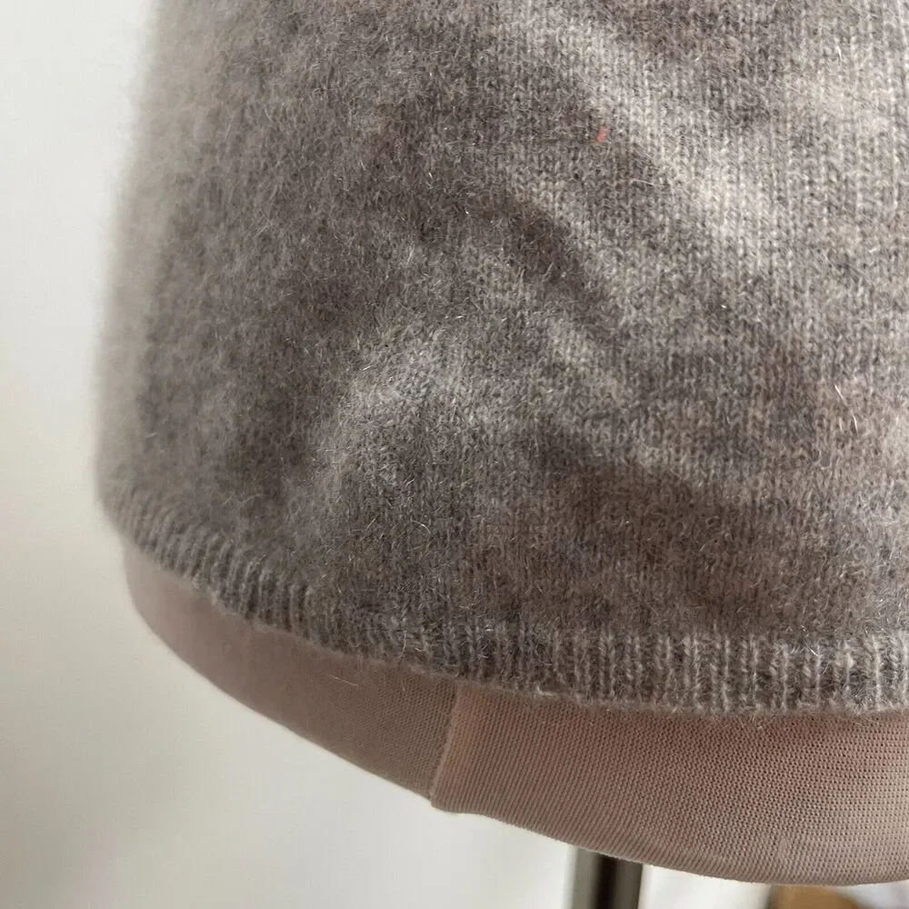 Geneva Women's‎ Pull-over Turtleneck Sweater Petite Light Gray 100% Cashmere LS